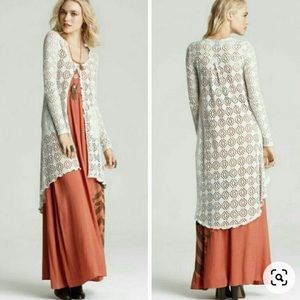 Free People Beach Crochet Love Song Duster
